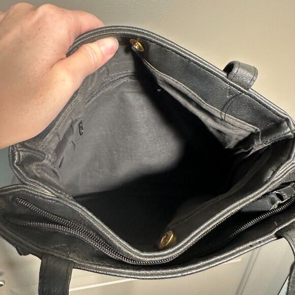 Rivage Soft Black Leather Shoulder Bag Tote Purse – Classic Everyday Style - Picture 7 of 7